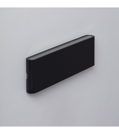Applique Murale Extérieure LED 20W Aluminium Rectangulaire Éclairage Double Face Noire