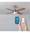 Ventilateur de Plafond Navy Niquel 110cm WiFi - 38338 - vue 1