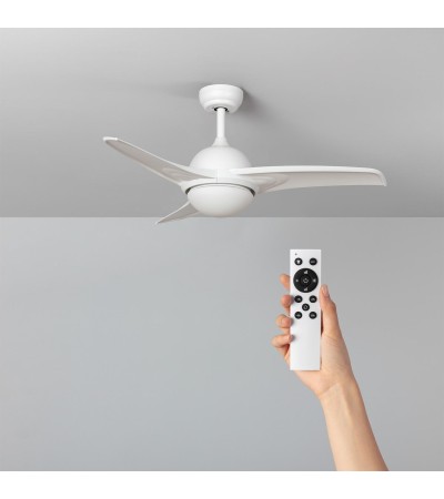 Ventilateur de Plafond Silencieux Aran Blanc 107cm Moteur DC