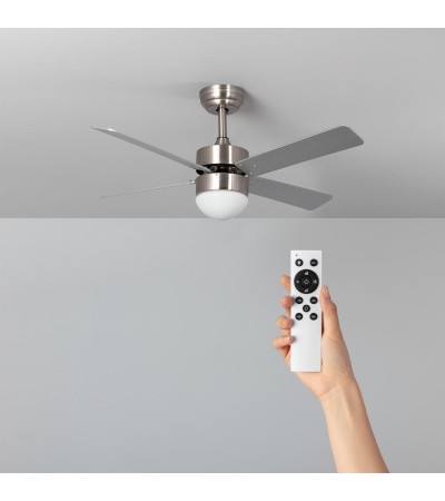 Ventilateur de Plafond Silencieux Cygnus Niquel 107cm Moteur DC