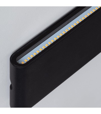 Applique Murale Extérieure LED 20W Aluminium Rectangulaire Éclairage Double Face Noire - 87677 - vue 6