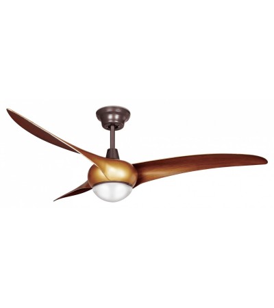 Ventilateur de Plafond Silencieux Helix Bois 132cm Moteur DC LEDS-C4 VE-0002-MAD - 76037 - vue 1