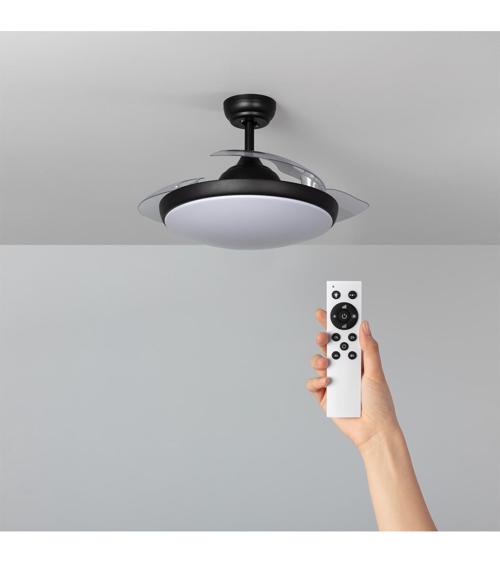 Ventilateur de Plafond Silencieux Kourak Noir 106cm Moteur DC - 75132 - vue 1