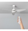 Ventilateur de Plafond Silencieux Woolworth Blanc 127cm Moteur DC - 117466