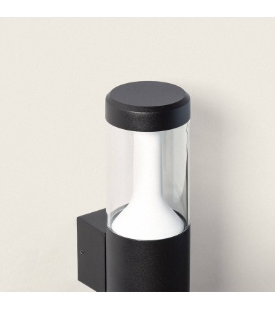 Applique Murale Extérieure LED 8W Éclairage Rectangulaire Noire Cergo - 114489 - vue 2