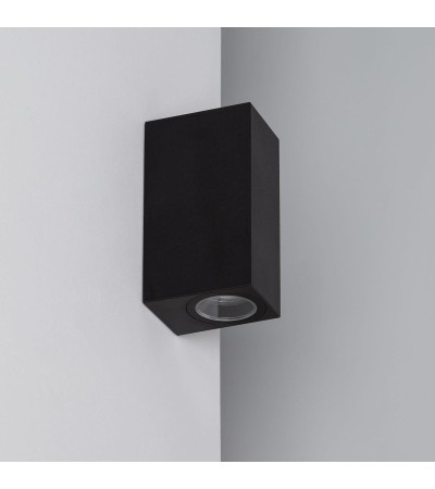 Applique Murale Extérieure Miseno Éclairage Double Face Noire