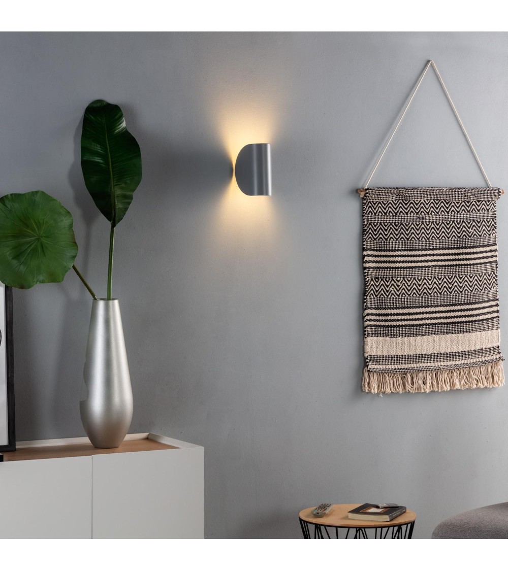 Applique Murale LED Aluminium Gaia 6W Éclairage Double Face Grise - 6249 - vue 1
