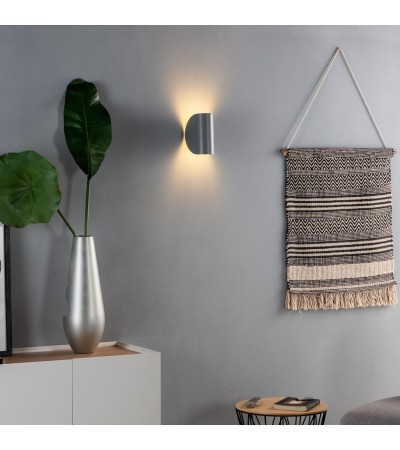 Applique Murale LED Aluminium Gaia 6W Éclairage Double Face Grise - 6249 - vue 3