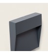 Balise Murale Extérieure LED 3W CCT Sélectionnable Aluminium Saillie Carrée Jade - 112438 - vue 5