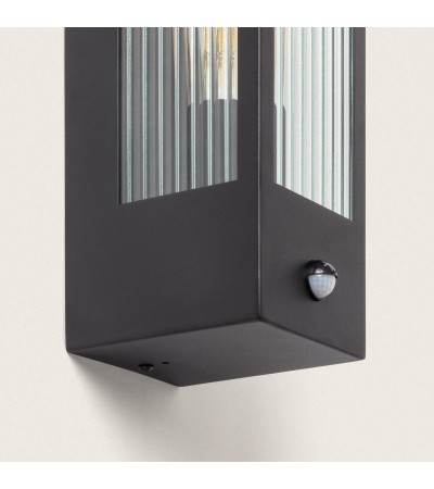 Applique Murale Extérieure Acier Inoxydable et Verre Texturé avec Détecteur de Mouvement Gakom - 112967 - vue 3
