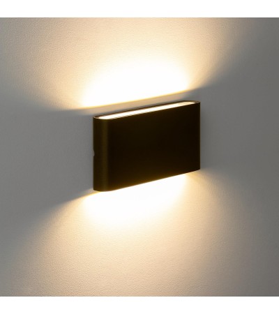 Applique Murale Extérieure LED 12W Aluminium Rectangulaire Éclairage Double Face Luming Noir - 87665 - vue 8