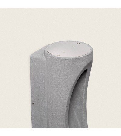 Applique Murale Extérieure LED Dimmable 12W Ciment Large Brinvo - 112875 - vue 3