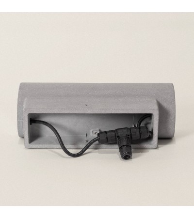 Applique Murale Extérieure LED Dimmable 12W Ciment Large Brinvo - 112875 - vue 4
