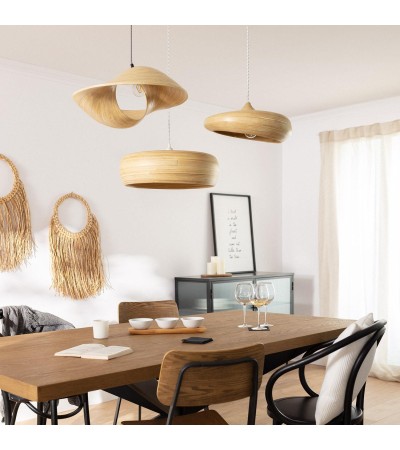 Abat-jour Bambou Suspension Shuka Sari Big ILUZZIA - 89847 - vue 3