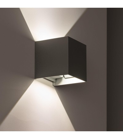 Applique Murale LED Extérieure Aluminium Eros 6W Eclairage Double Face Grise - 6232 - vue 4