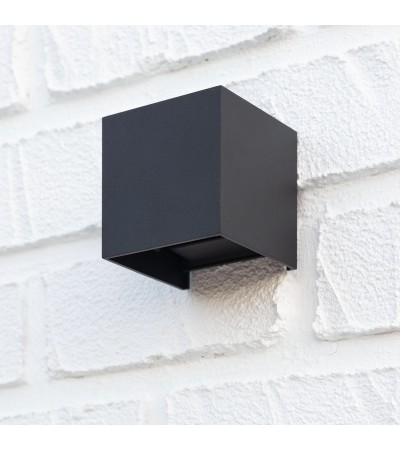 Applique Murale LED Extérieure Aluminium 6W Éclairage Double Face Eros Noire - 6231 - vue 5