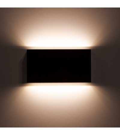 Applique Murale Extérieure LED 10W Éclairage Double Face Rectangulaire Noir Luming II - 88108 - vue 8