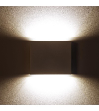 Applique Murale LED Extérieure Luming II 6W Éclairage Double Face Carrée Blanche - 88031 - vue 9