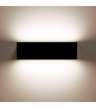 Applique Murale Extérieure LED 10W Aluminium Éclairage Double Face Rectangulaire Noir Lena - 87917 - vue 9