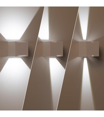 Applique Murale LED Extérieure New Eros 6W Eclairage Double Face Blanche - 86197 - vue 10