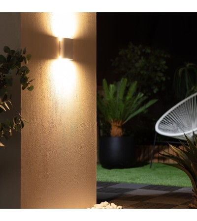 Applique Murale LED Extérieure Aluminium Vesta 12W Eclairage Double Face Blanche - 6240 - vue 4