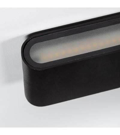 Applique Murale LED Extérieure Aluminium Vesta 12W Éclairage Double Face Noire - 6241 - vue 5