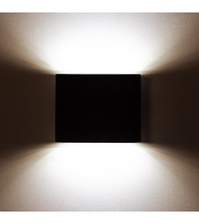 Applique Murale LED Extérieure Luming 6W Éclairage Double Face Carrée Noire - 88160 - vue 9
