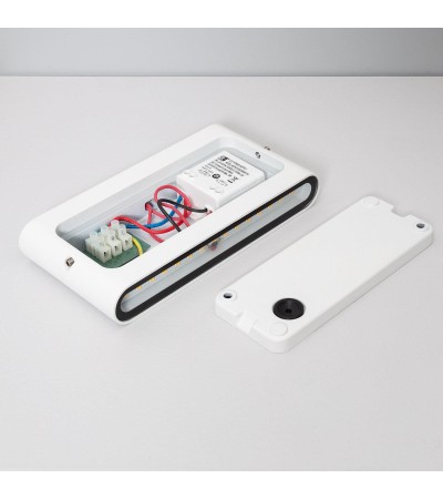 Applique Murale Extérieure LED 12W Aluminium Éclairage Double Face Rectangulaire Blanc Luming - 88169 - vue 6