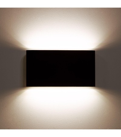Applique Murale LED Extérieure Einar 12W Eclairage Double Face Rectangulaire Noire - 88174 - vue 4