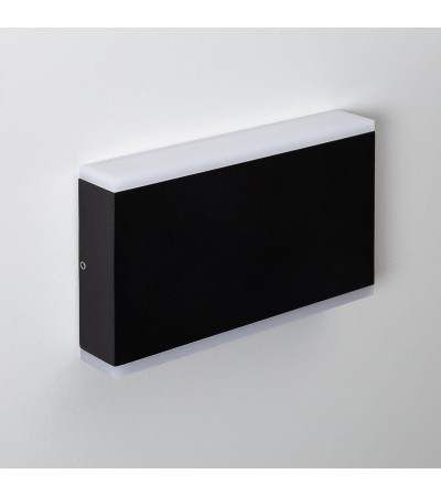 Applique Murale Extérieure LED 10W Aluminium Éclairage Double Face Rectangulaire Noir Hera