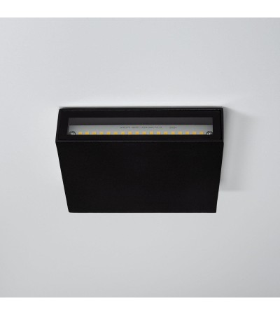 Applique Murale LED Extérieure Kaysa 6W Eclairage Double Face Carrée Noire - 88062 - vue 4