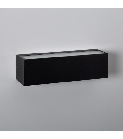 Applique Murale Extérieure LED 10W Aluminium Éclairage Double Face Rectangulaire Noir Lena