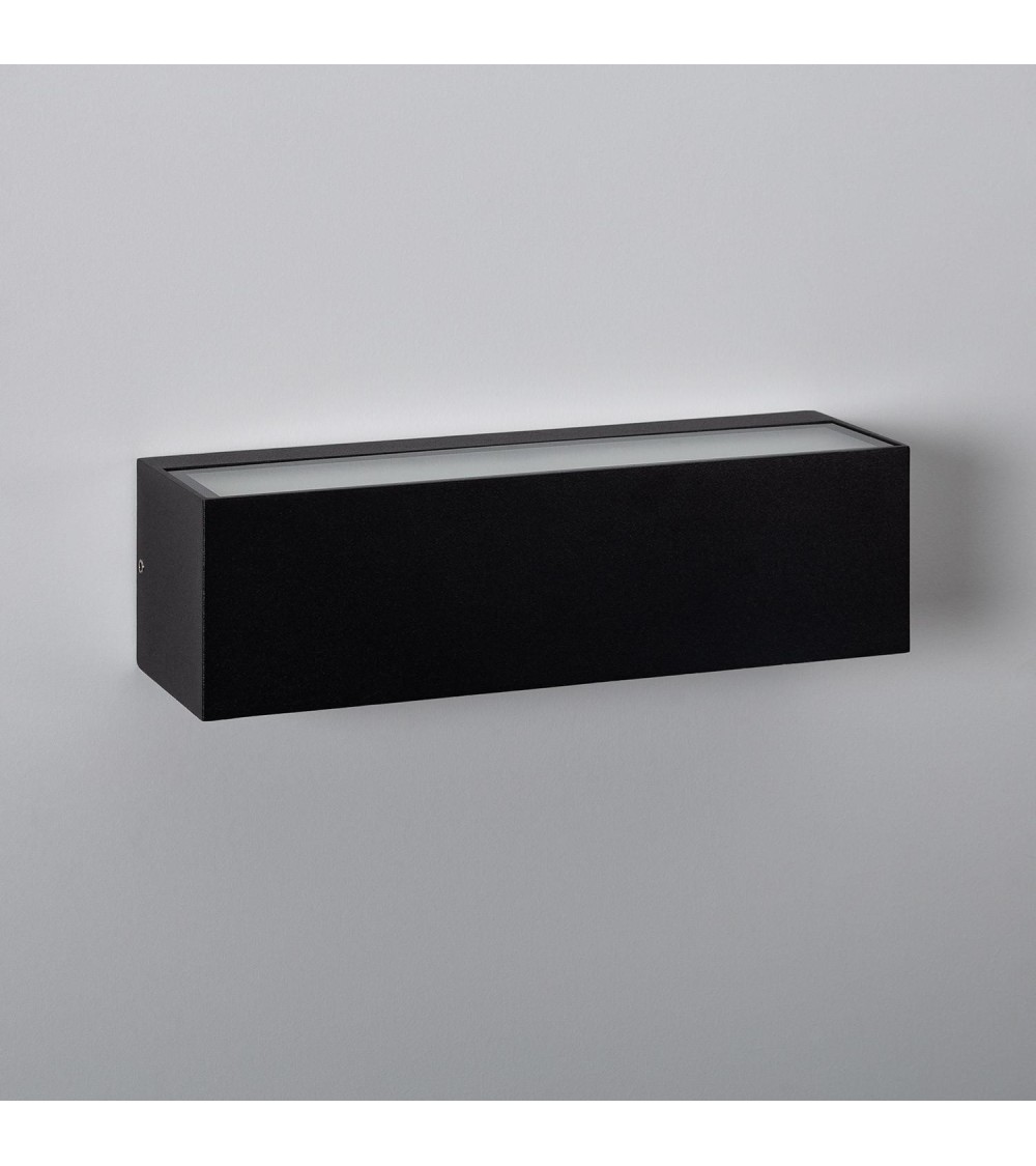 Applique Murale Extérieure LED 10W Aluminium Éclairage Double Face Rectangulaire Noir Lena - 87917 - vue 1