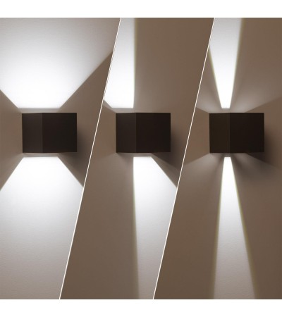 Applique Murale LED Extérieure New Eros 6W Eclairage Double Face Grise - 86208 - vue 4
