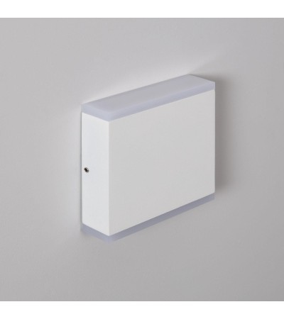 Applique Murale Extérieure LED 6W Aluminium Éclairage Double Face Carrée Blanche Orus