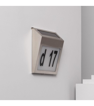 Applique Murale LED Extérieure Solaire Barua pour Numérotation de Maisons