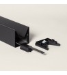 Balise Extérieure LED 65cm 8W Aluminium Mikael Noire - 114498 - vue 4