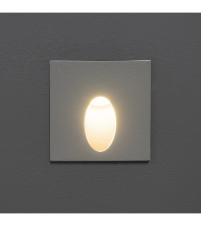 Balise Extérieure Murale LED Encastrable 3W Carrée Ellis Blanche - 87845 - vue 9
