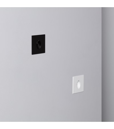 Balise LED 1W Encastrable au Mur Carrée Noire Adam - 86035 - vue 8