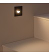 Balise Murale Extérieure LED 2W Encastrable Aluminium Carrée Noire Guell - 87232 - vue 9