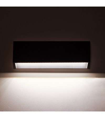 Balise LED Extérieure 3W En Saillie au Mur Rectangulaire Tunez Noire - 88348 - vue 8