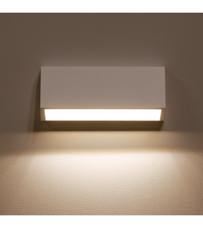 Balise LED Extérieure 3W En Saillie au Mur Rectangulaire Valeta Blanche - 88331 - vue 9