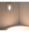 Balise LED Extérieure 3W Encastrable au Mur Carée Bombée Olite Blanche - 87761 - vue 9