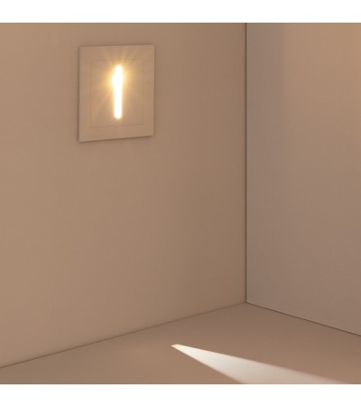 Balise LED Extérieure 3W Encastrable au Mur Wabi Linéaire Blanche - 87740 - vue 9