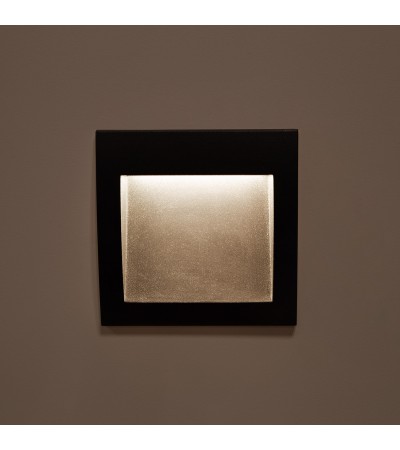 Balise LED Extérieure 4W Encastrable Carrée en Aluminium Natt Noire - 87945 - vue 9