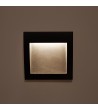 Balise LED Extérieure 4W Encastrable Carrée en Aluminium Natt Noire - 87945 - vue 9