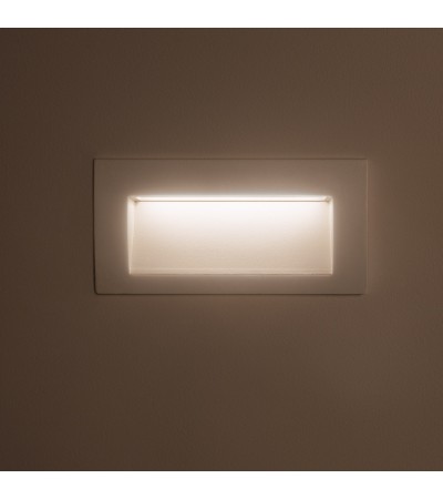 Balise LED Extérieure 4W Encastrable au Mur Rectangulaire Elin Blanche - 87985 - vue 9