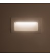 Balise LED Extérieure 4W Encastrable au Mur Rectangulaire Elin Blanche - 87985 - vue 9