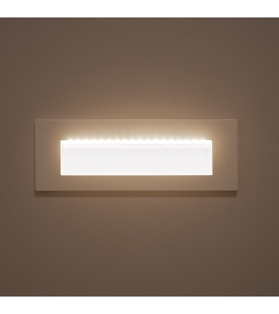 Balise LED Extérieure 7W Encastrable au Mur Rectangulaire en Aluminium Groult Blanche - 87905 - vue 9