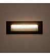 Balise Murale Extérieure LED 7W Encastrable Rectangulaire Aluminium Noir Groult - 87908 - vue 7